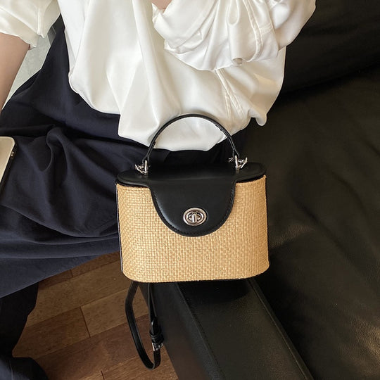 Damen Handtasche mit geflochtener Struktur und abnehmbarem Schulterriemen Nord Taschen