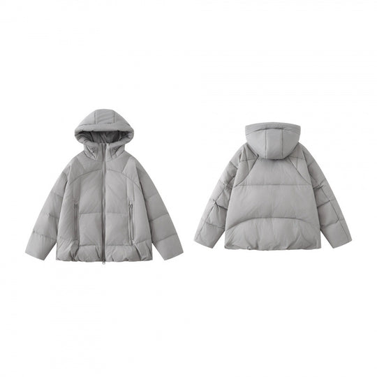 Unisex Kurz geschnittene thermoisolierende Pufferjacke mit verstellbarer Kapuze und Zwei-Wege-Reißverschluss Nord Taschen