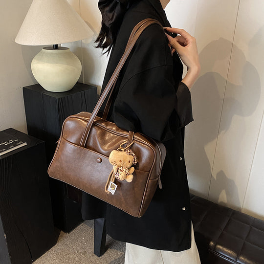 Damen elegante Aktentasche mit abnehmbarem Kuscheltier-Anhänger Nord Taschen