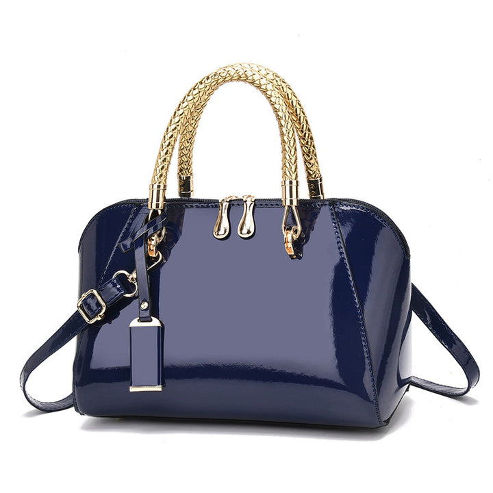 Damen elegante Handtasche mit geflochtenen Griffen Nord Taschen