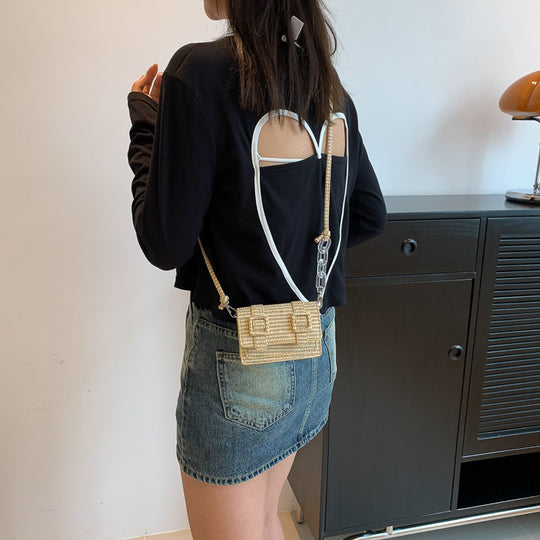Damen Mini Umhängetasche mit strukturiertem Design und verstellbarem Trageriemen Nord Taschen