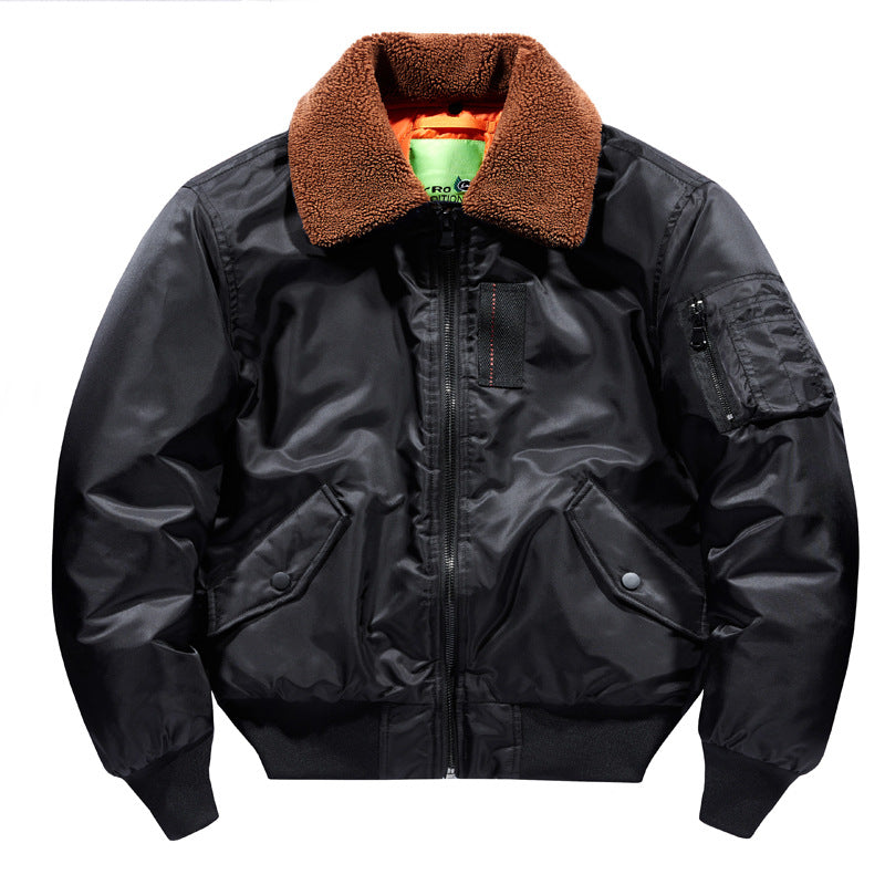 Men's  Sherpa-Collar Insulated Pilot Bomber with Sleeve Utility Pocket Nord Taschen