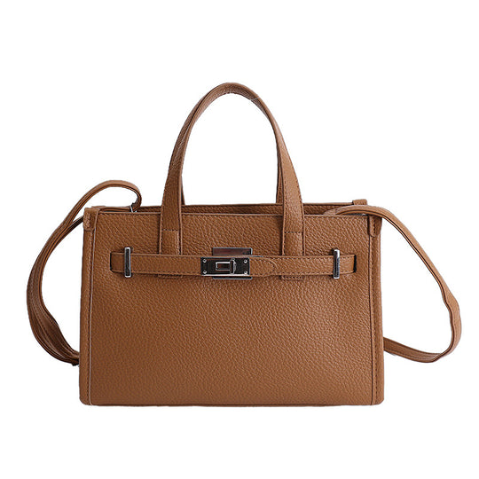 Damen elegante Handtasche mit strukturiertem Kunstleder und geräumigem Innenfach Nord Taschen