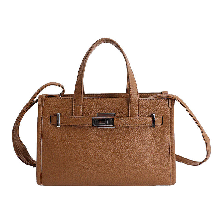 Damen elegante Handtasche mit strukturiertem Kunstleder und geräumigem Innenfach Nord Taschen
