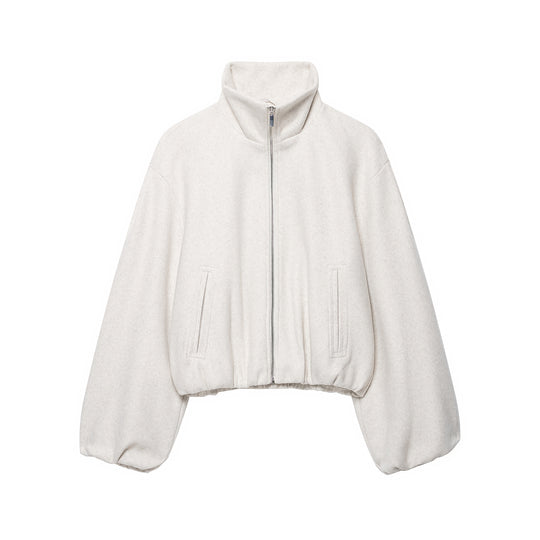 Damen Leichte wattierte Windjacke mit Stehkragen und Polka‑Dot‑Print Nord Taschen
