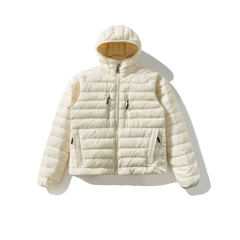 Damen Ultraleichte Steppjacke mit Kapuze, Daunenoptik und winddichter Außenhülle Nord Taschen