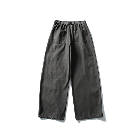 Damen Weite Cropped-Hose mit elastischem Bund und dekorativen Nahtpasse Nord Taschen