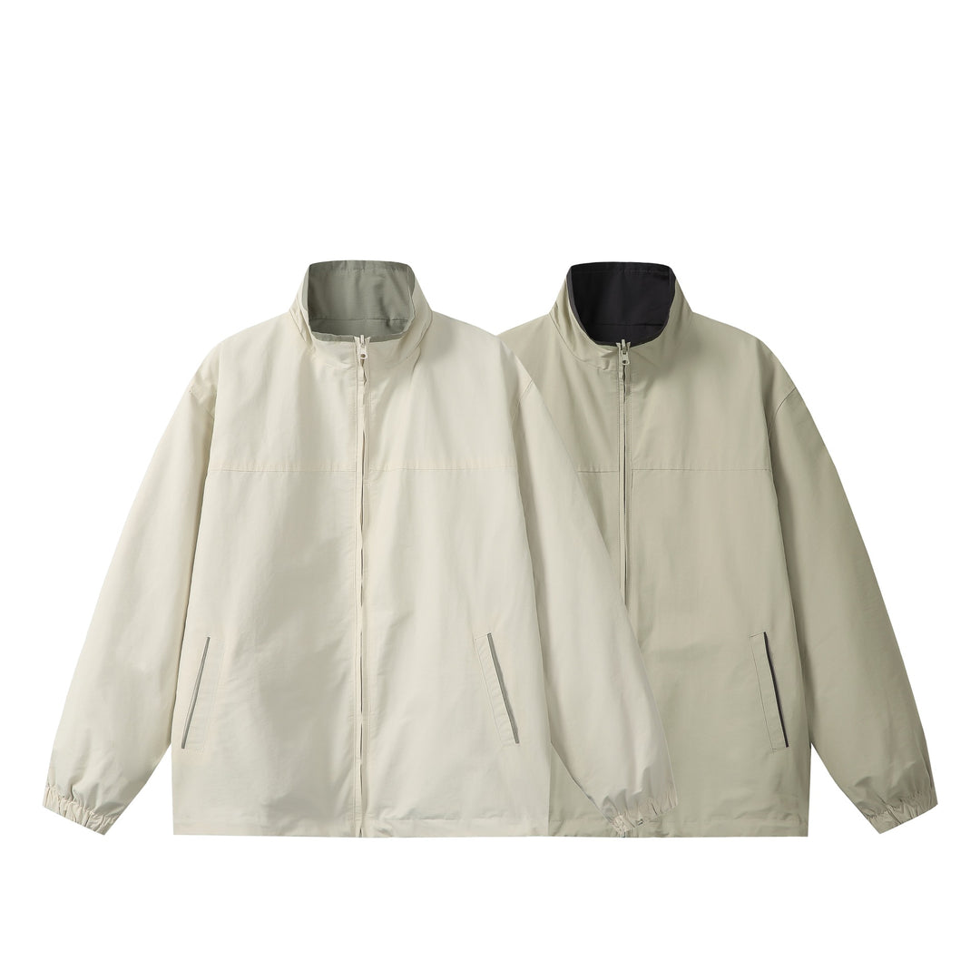Unisex Leichter Boxy-Windbreaker mit hohem Stehkragen und Kordelzug Nord Taschen