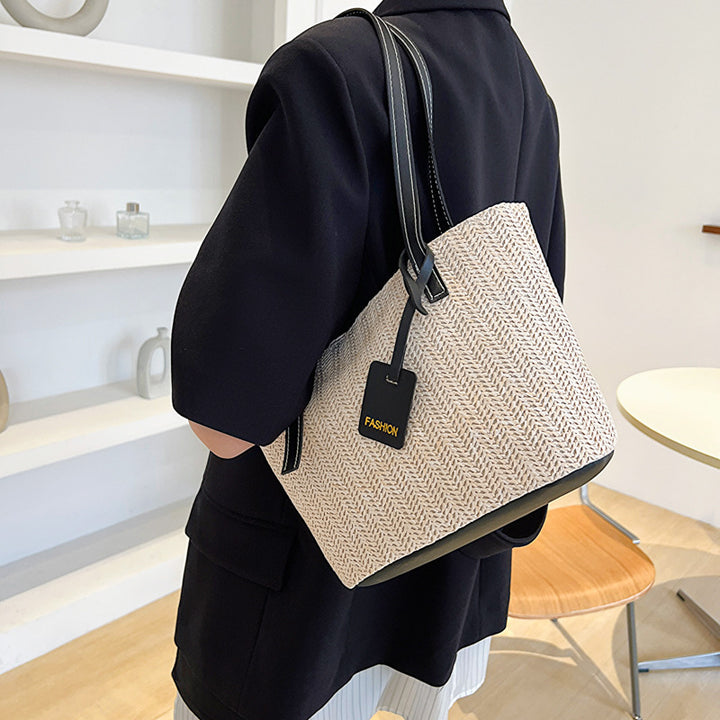 Damen elegance Handtasche aus geflochtenem Material Nord Taschen