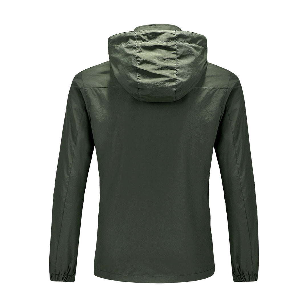 Herren Ultraleichte packbare Outdoorjacke mit hohem Kragen, Kapuze und atmungsaktivem Meshfutter Nord Taschen