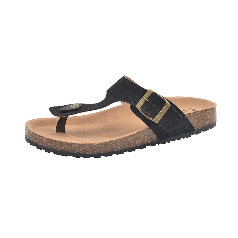 Damen Komfortable Zehentrenner-Sandalen mit verstellbarem Riemen und ergonomischer Sohle