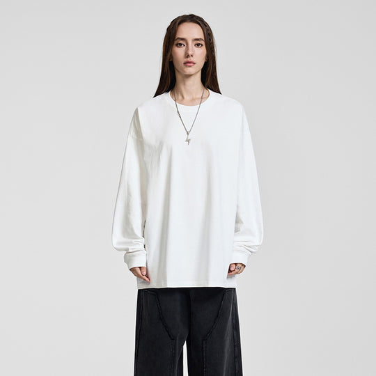 Herren Oversize-Langarmshirt mit überschnittener Schulter und Rundhalsausschnitt Nord Taschen