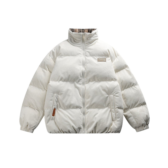 Unisex Boxy wattierte Kurzjacke mit hohem Funnelkragen und Teddy‑Fleece‑Optik Nord Taschen