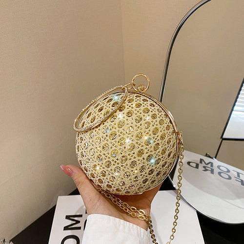 Damen glamouröse Clutch mit funkelnder Oberflächenstruktur Nord Taschen