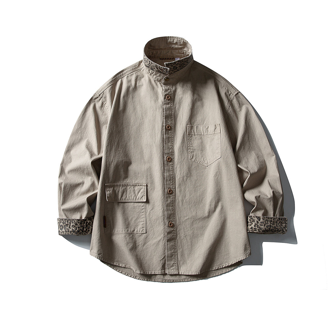 Herren Utility-Overshirt aus robustem Baumwoll-Canvas mit Brust- und Klappentasche Nord Taschen