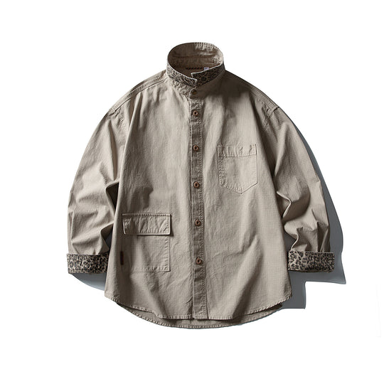 Herren Utility-Overshirt aus robustem Baumwoll-Canvas mit Brust- und Klappentasche Nord Taschen
