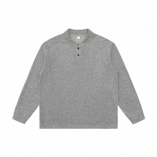 Unisex Feinstruktur-Henley-Strickpullover mit Raglanärmeln und Relaxed-Schnitt Nord Taschen