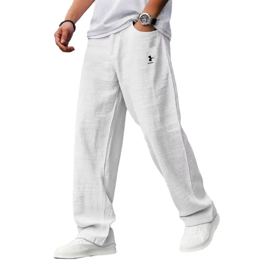 Herren Lässige Leinenhose Nord Taschen