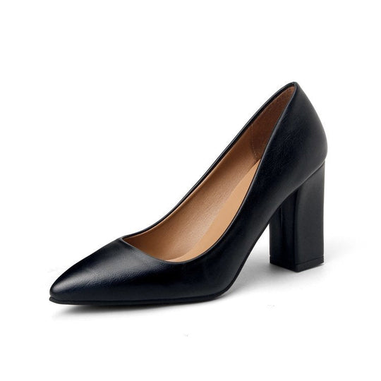 Damen elegante High Heels mit blockiertem Absatz