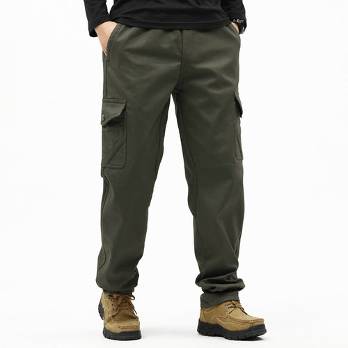Herren Technische Cargohose mit Thermofutter-Innenbein, aufgesetzten Taschen & verstellbarem Saum Nord Taschen
