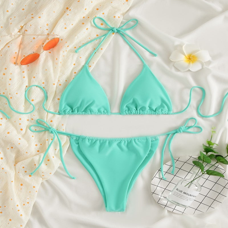 Damen Triangel-Bikini mit verstellbaren Bändern