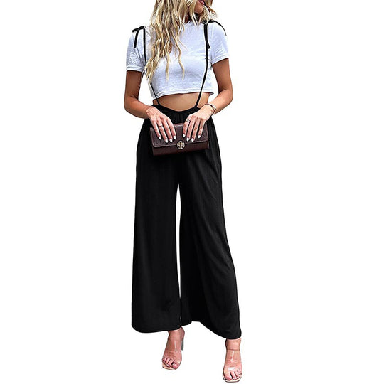 Damen Eleganter Jumpsuit mit Bindegürtel Nord Taschen