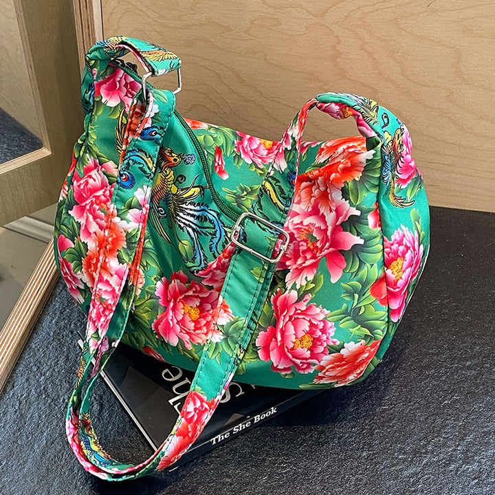 Damen modische Umhängetasche mit buntem Blumendesign Nord Taschen