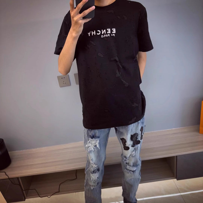 Herren Modische Ripped Jeans mit kreativen Applikationen Nord Taschen 1788342069