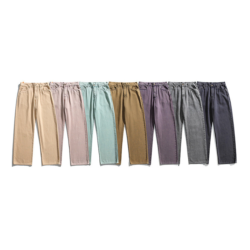 Damen Jeanshose mit hohem Bund, geradem Bein und Vintage‑Waschung Nord Taschen
