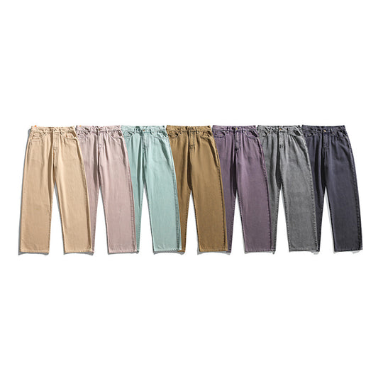 Damen Jeanshose mit hohem Bund, geradem Bein und Vintage‑Waschung Nord Taschen