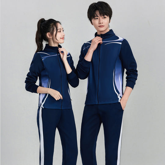 Unisex Athletisches Trainingsset mit Reißverschlussjacke und Streifen-Jogginghose Nord Taschen