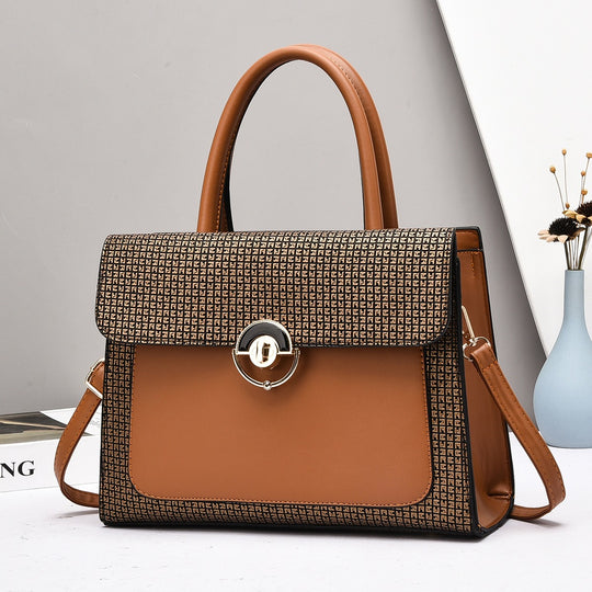 Damen elegante Henkeltasche mit strukturiertem Design und abnehmbarem Schulterriemen Nord Taschen