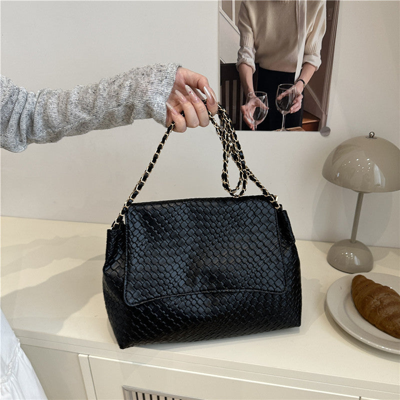 Damen elegante Umhängetasche mit geflochtenem Design Nord Taschen
