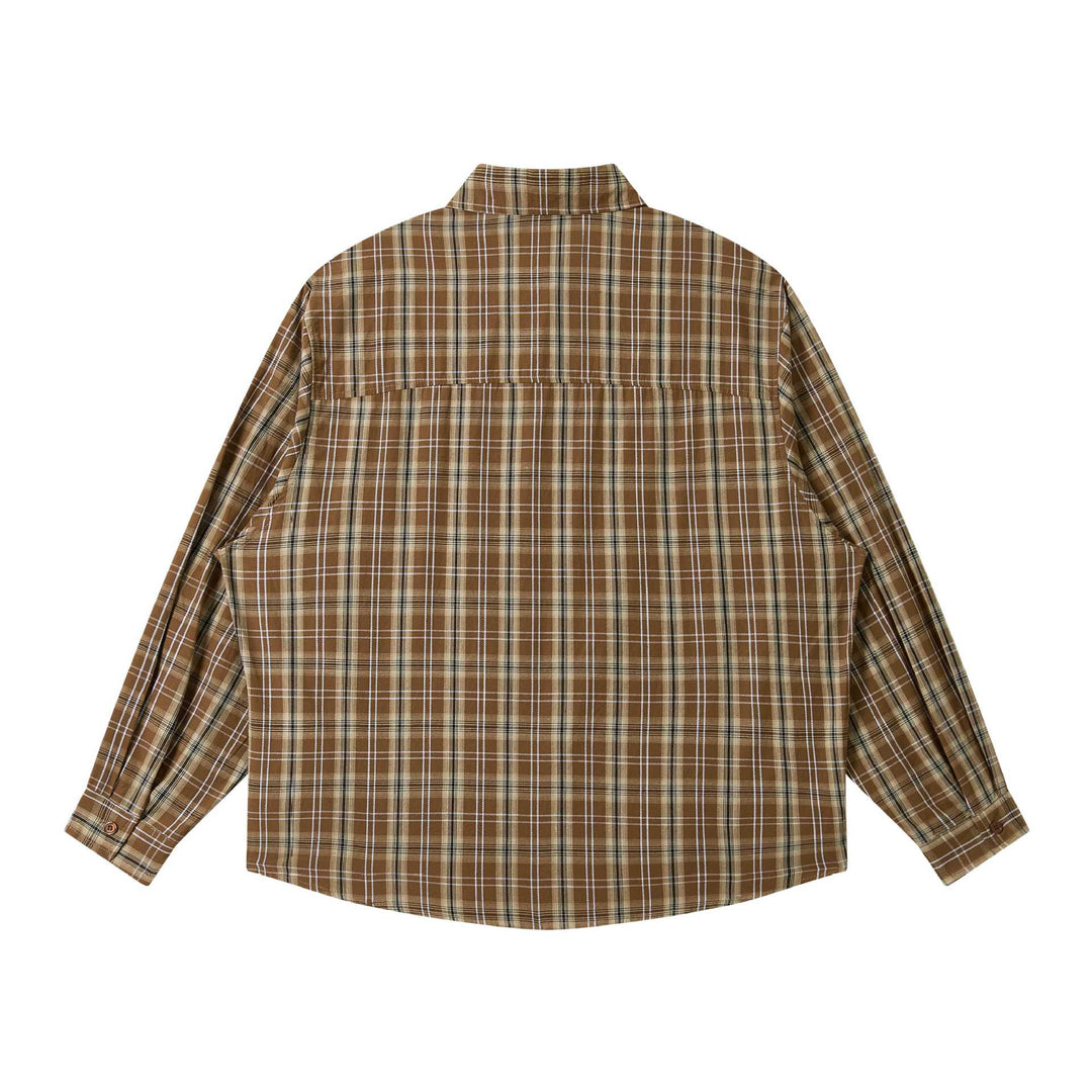 Herren Lockeres Karo-Workshirt aus Baumwollmischung mit aufgesetzter Brusttasche Nord Taschen