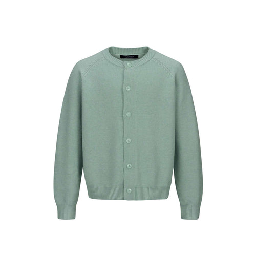 Damen Feiner Rundhals-Cardigan mit Raglanärmeln und verdeckter Knopfleiste Nord Taschen