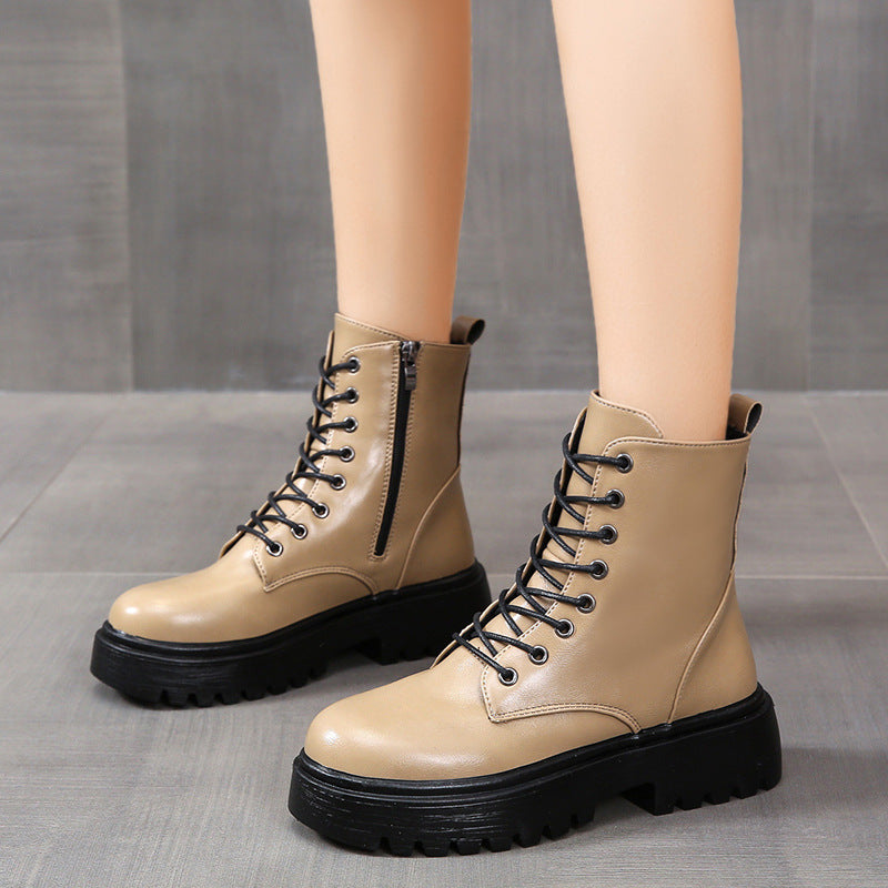 Damen Schnürstiefel mit robustem Profil und modischer Schnürung - Vittorelli