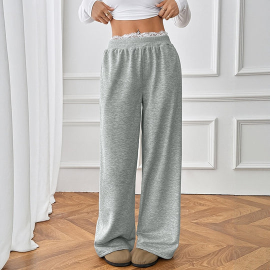 Damen Bequeme und elegante Weite Jogginghose Nord Taschen