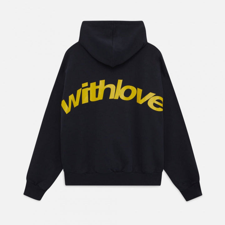 Unisex Oversized Kapuzenpullover mit großem Rückenprint und weichem Fleece Innen Nord Taschen