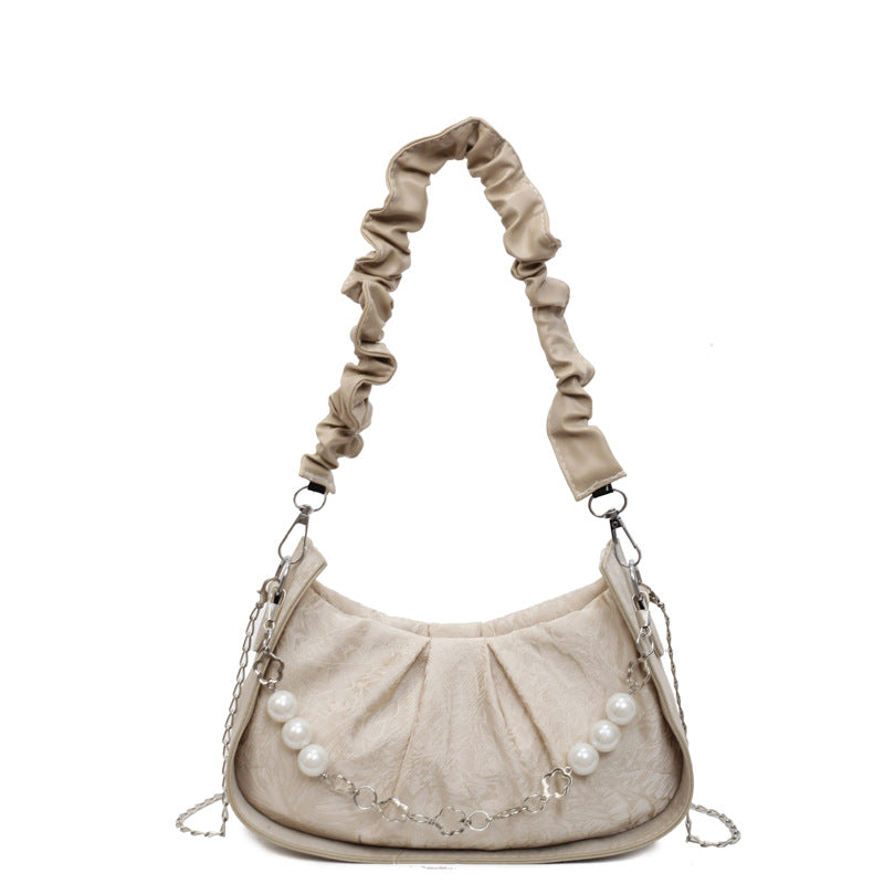 Damen elegante Umhängetasche mit raffiniertem Perlenschmuck Nord Taschen