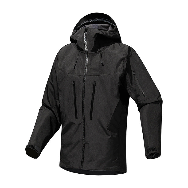 Herren Technische wasserdichte Softshell-Regenjacke mit verschweißten Nähten und vertikalen Brusttaschen Nord Taschen
