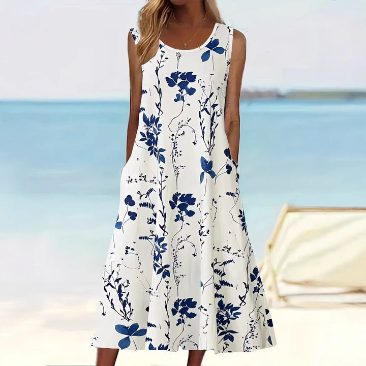 Damen Blumenmuster Sommerkleid