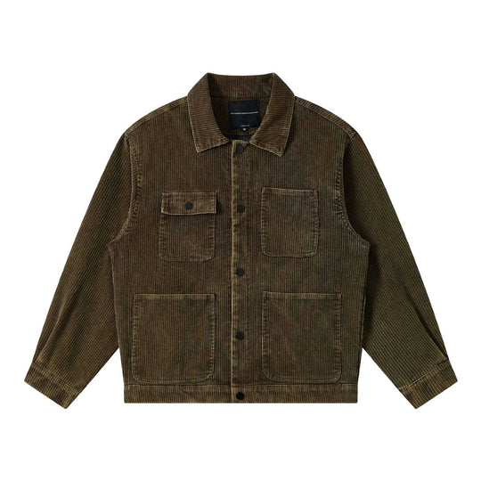 Herren Kord-Workwear-Blouson mit Pattentaschen und kastigem Schnitt Nord Taschen
