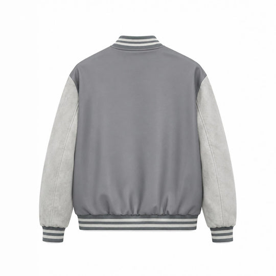 Herren Collegejacke im Letterman‑Style mit Kunstlederkörper und Veloursärmeln Nord Taschen