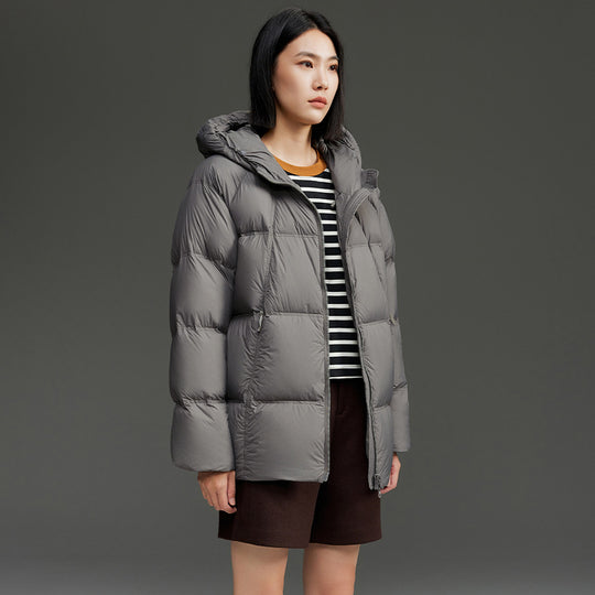 Damen Kurz geschnittene Boxy‑Steppjacke mit abnehmbarer Kapuze und Thermo‑Isolierung Nord Taschen