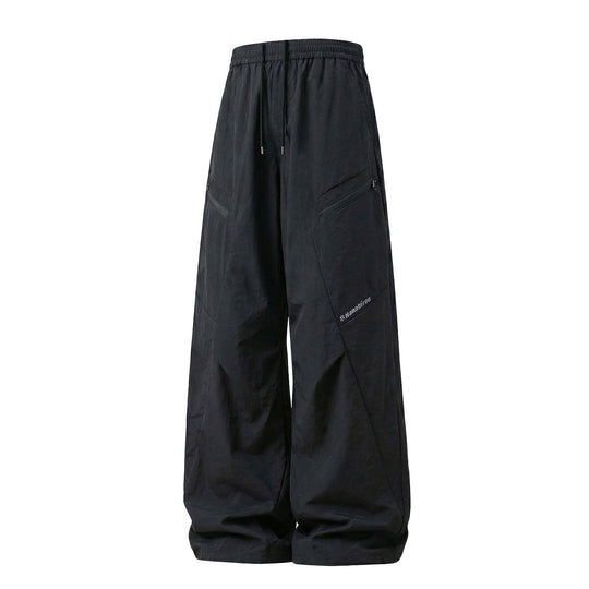 Unisex Weite technische Cargo-Hose mit Tunnelzugbund und Reißverschlusstaschen Nord Taschen