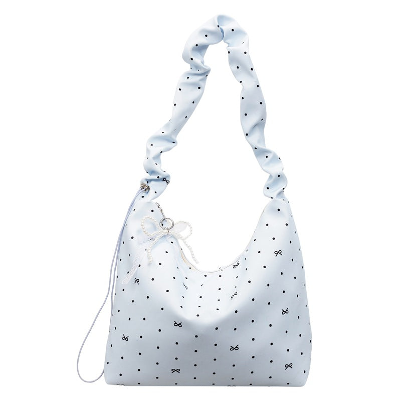 Damen Hobo-Tasche mit trendigem Punktedesign und geflochtenem Schulterriemen Nord Taschen