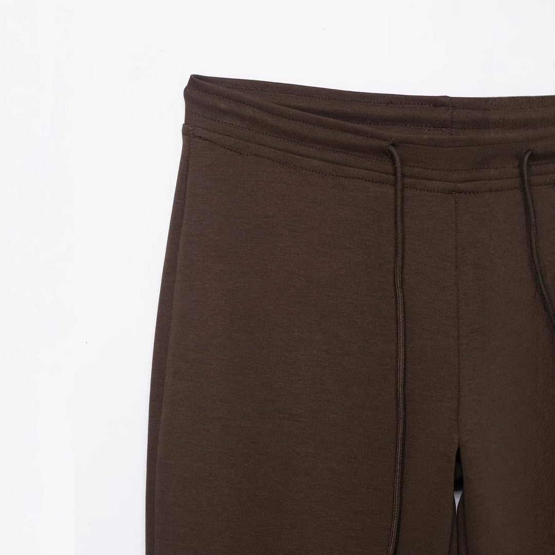 Damen Highwaist Schlaghose aus weichem Sweat mit Tunnelzug Nord Taschen