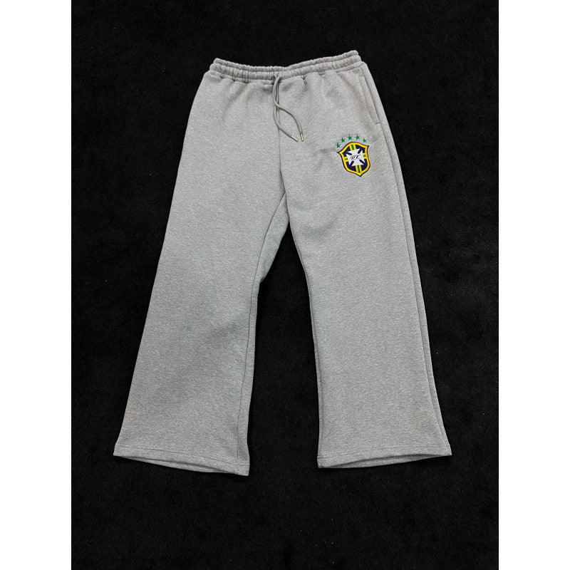 Damen weite Jogginghose mit elastischem Bund, Tunnelzug und gesticktem Emblem Nord Taschen