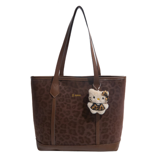 Damen modische Tote-Tasche mit Leopardenmuster und praktischem Innenfach Nord Taschen