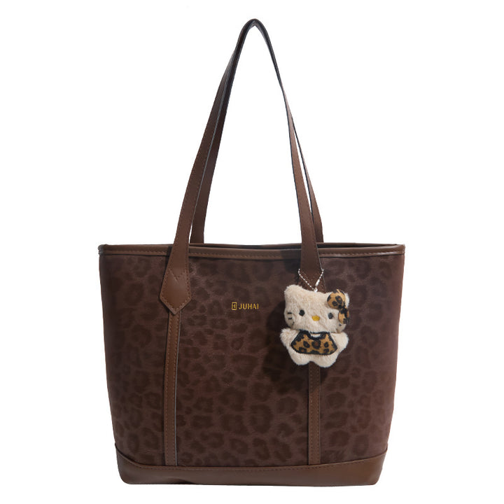 Damen modische Tote-Tasche mit Leopardenmuster und praktischem Innenfach Nord Taschen